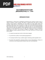 Project Report On Galvanisation Plant