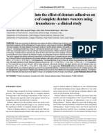 An Investigation Into The Effect of Denture Adhesives On Incisal Bite Force of Complete Denture Wearers Using Pressure Transducers - A Clinical Study