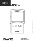 Paa3X: User's Manual Manual Del Usuario