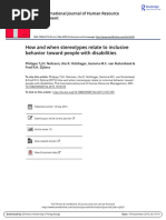 How and When Stereotypes Relate To Inclusive Behavior Toward People With Disabilities