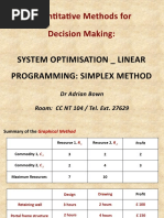 Topic 7 - Optimisation - Simplex Method