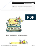 Puntos para Esbozar Un Periodismo Feminista - La Crítica