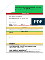 Plan de Clases Castellano Tercero