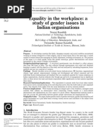 Equality in The Workplace: A Study of Gender Issues in Indian Organisations