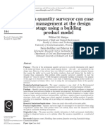 How A Quantity Surveyor Can Ease Cost Management at The Design Stage Using A Building Product Model