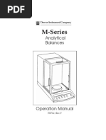 Denver Inst Analytical Balances M-Series Operation Manual