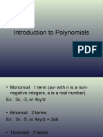 Intro To Polynomials