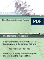 The Remainder and Factor Theorems