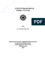 Penuntun Praktikum Fisika Tanah: Program Studi Agroekoteknologi Fakultas Pertanian Universitas Udayana Denpasar 2016