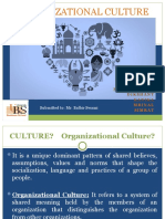 Organizational Culture: Submitted To: Mr. Balbir Swami