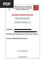 Examen Primer Parcial Sanitaria Ii PDF