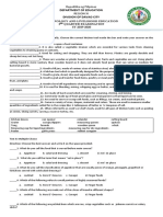 Technology and Livelihood Education 3 Quarter Examination SY 2019-2020