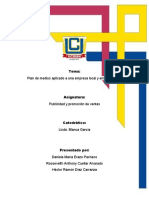 Plan de Medios Aplicado A Una Empresa Local y Emprendedora