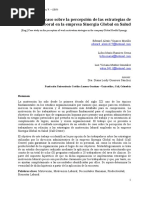 Estudio de Caso Sobre La Percepción de Las Estrategias de Motivación Laboral en La Empresa Sinergia Global en Salud