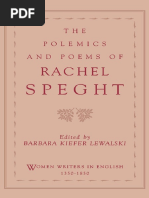 Rachel Speght - The Polemics and Poems of Rachel Speght (Women Writers in English, 1350-1850) (1996)