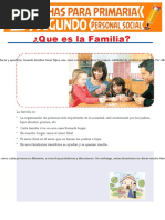 Qué Es La Familia para Segundo Grado de Primaria - Compressed