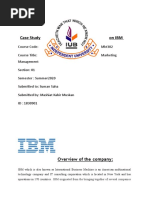 Mkt302. IBM Case Study