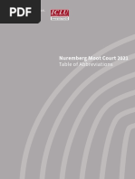 Nuremberg Moot Court 2021: Table of Abbreviations