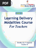 Learning Delivery Modalities Course: For Teachers