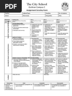 Assignment Scrutiny Form