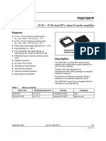 TDA7491P: 10 W + 10 W Dual BTL Class-D Audio Amplifier