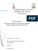 Sampling Theorem, Flat-Top Sampling, FSK, Mutual Information