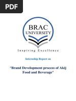 Brand Development Process of Akij Food and Beverage: Internship Report On