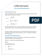 Degree and Order of ODE