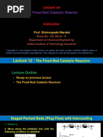 The Fixed Bed Catalytic Reactor: Lecture On