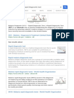 Malaria Rapid Diagnostic Test