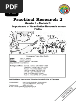 Practical Research 2 - Q1 - MODULE - 2-Importance of Quantitative Research Across - LRMDS SDO Pampanga