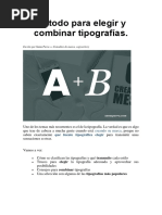 Método para Elegir y Combinar Tipografías