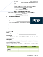 The Learning and Development Needs Assessment Report of - School - District