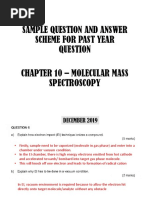 Sample Question and Answer Scheme For Past Year Chapter 10 - Molecular Mass Spectros