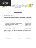 Department of Agriculture Engineering Association Inauguration Agenda