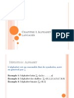 Chapitre 1 Alphabet Et Langages