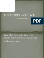 The Modern Church: Exam Questions