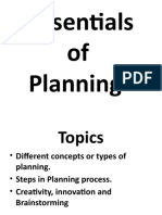 Essentials of Planning