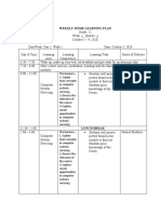 Appendix H. Weekly Home Learning Plan