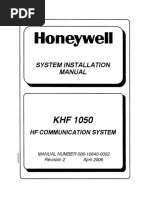 KHF 1050 Installation Manual