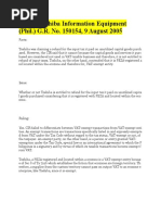 CIR Vs Toshiba Information Equipment