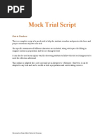 Mock Trial Script: Note To Teachers