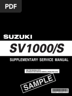 Suzuki SV1000SK5 '05 Service Manual Supplement (99501-39560-01E)