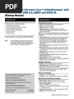 Startup Manual: AIMB-782 LGA1155 Intel Core™i7/i5/i3/Pentium ATX With DVI/VGA, USB 3.0, DDR3 and SATA III