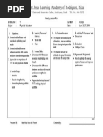 Weekly Lesson Plan Grade Level: 11 Duration: 4 Days Subject: Physical Education Date: June 24-27, 2019