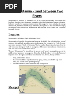 Mesopotamia - Land Between Two Rivers: Location