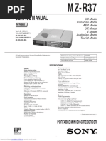 Service Manual: Portable Minidisc Recorder