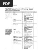 RES 420 Assessment 2 Marking Guide