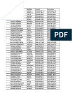 Número Documento Nombres Apellidos Usuario Contraseña