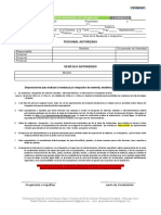 Formato de Autorizacion de Mudanza o Despacho